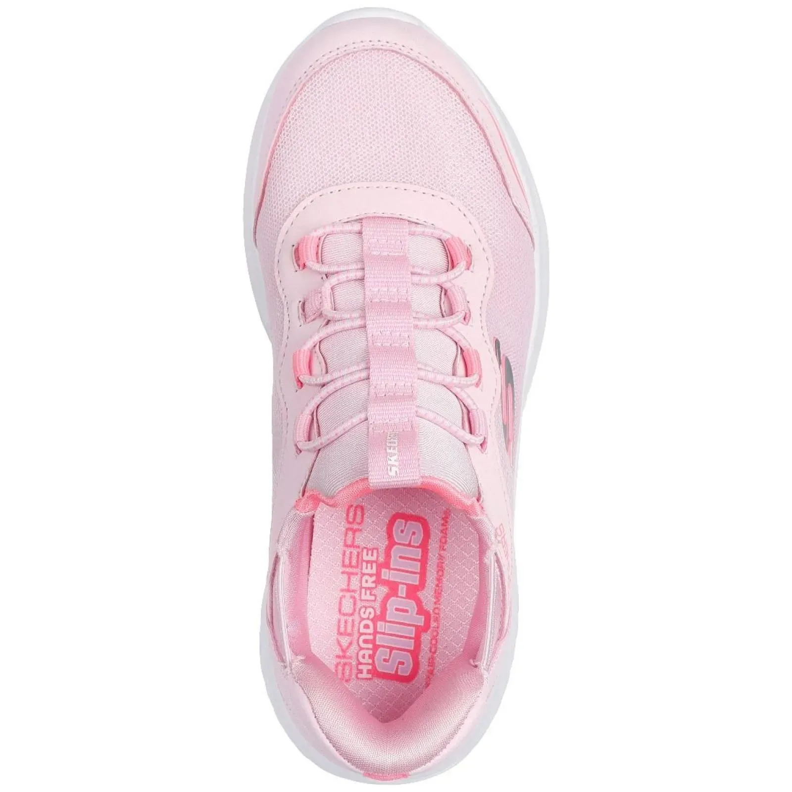 Tênis infantil feminino Skechers rosa claro para uso casual e conforto